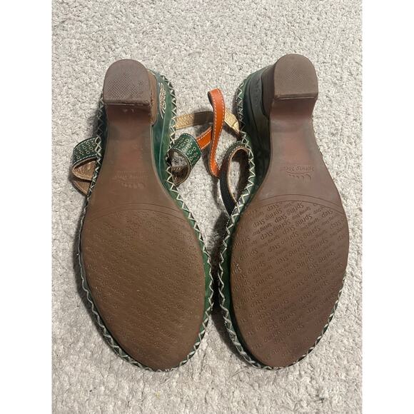 L'Artiste Spring Step Dreamer -N Sandals Womens EU 42 / US 10.5-11 Leather Green - Picture 5 of 16